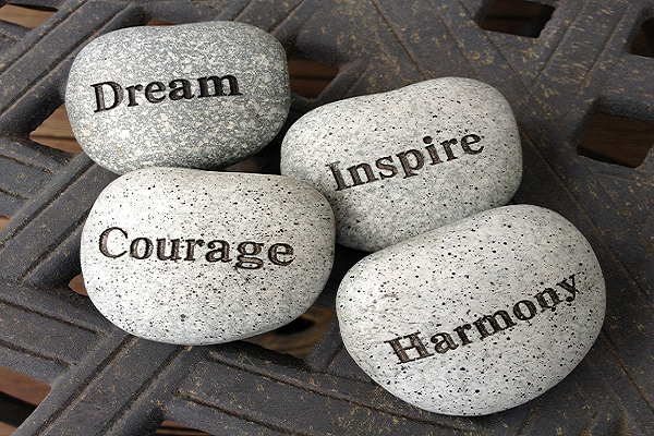 Dream, Inspire, Courage, Harmony